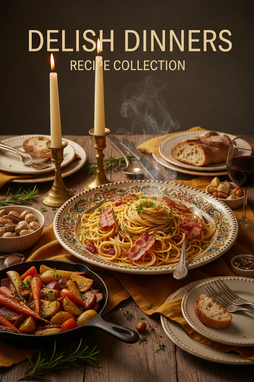Delish Dinners Recipe Ebook Cover